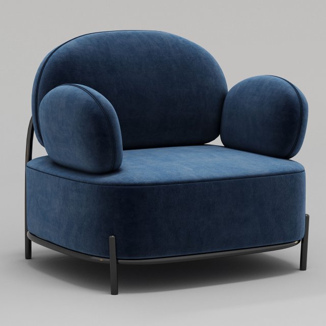 Coco Armchair by Imodern 3D Модель .c4d .max .obj .3ds .fbx .stl .blend 