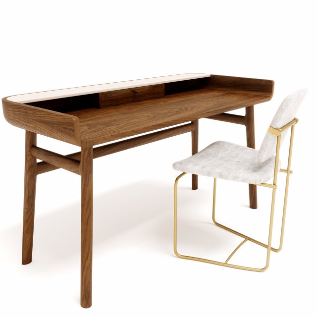 HAROLD DESK by De La Espada 3D 모델 .c4d .max .obj .3ds .fbx .stl .blend 