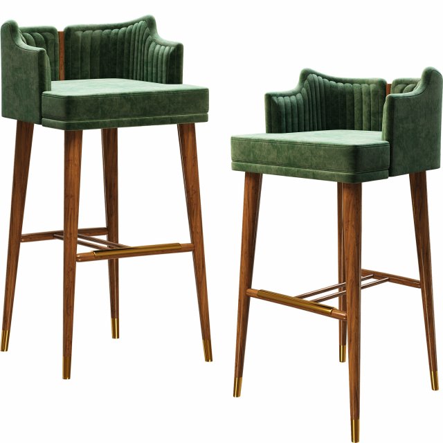 Ervin Bar Chair 3D मॉडल .c4d .max .obj .3ds .fbx .stl .blend 