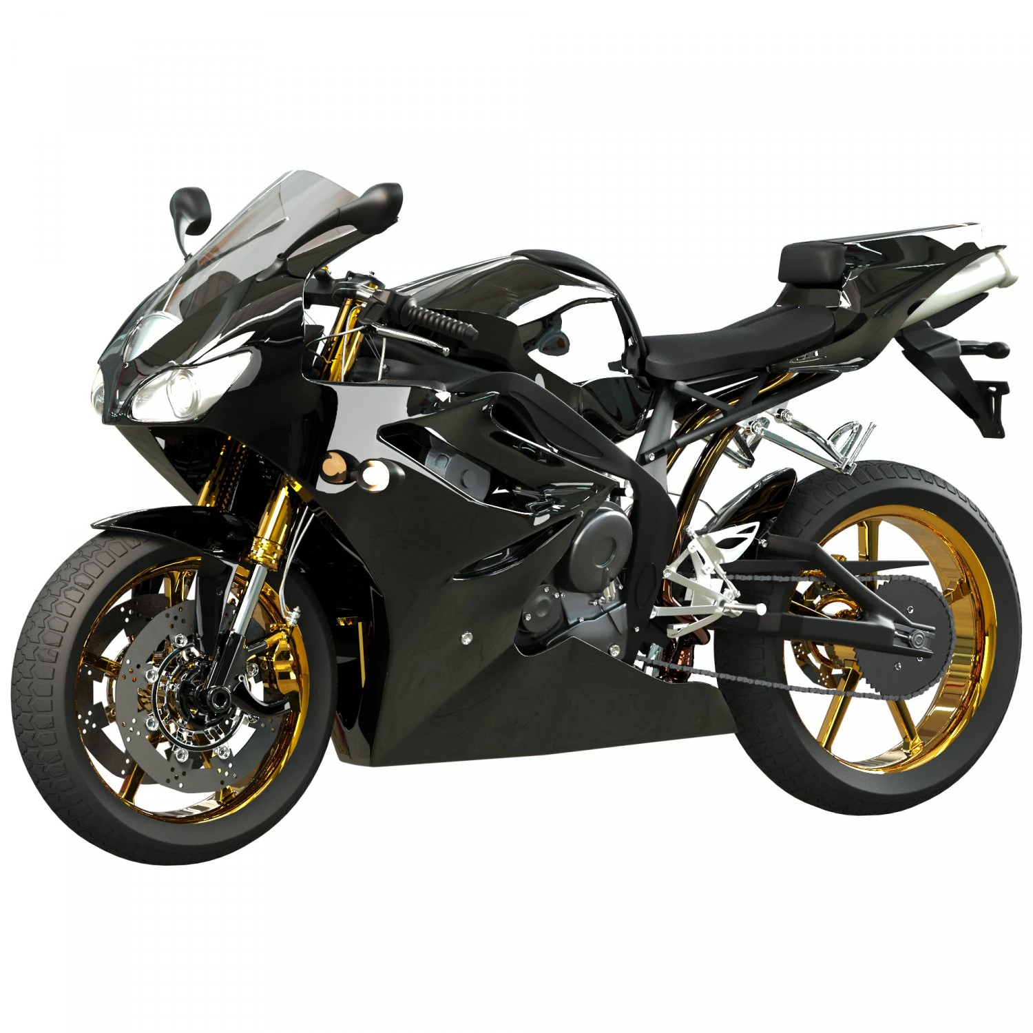 Triumph Daytona 675SE 3D Model .c4d .max .obj .3ds .fbx .stl .blend 