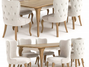 Balat Table chair 3Dモデル