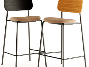 Co Counter Chair Veneer 3Dモデル
