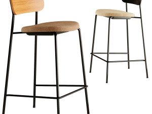 Co Counter Chair Veneer 3Dモデル