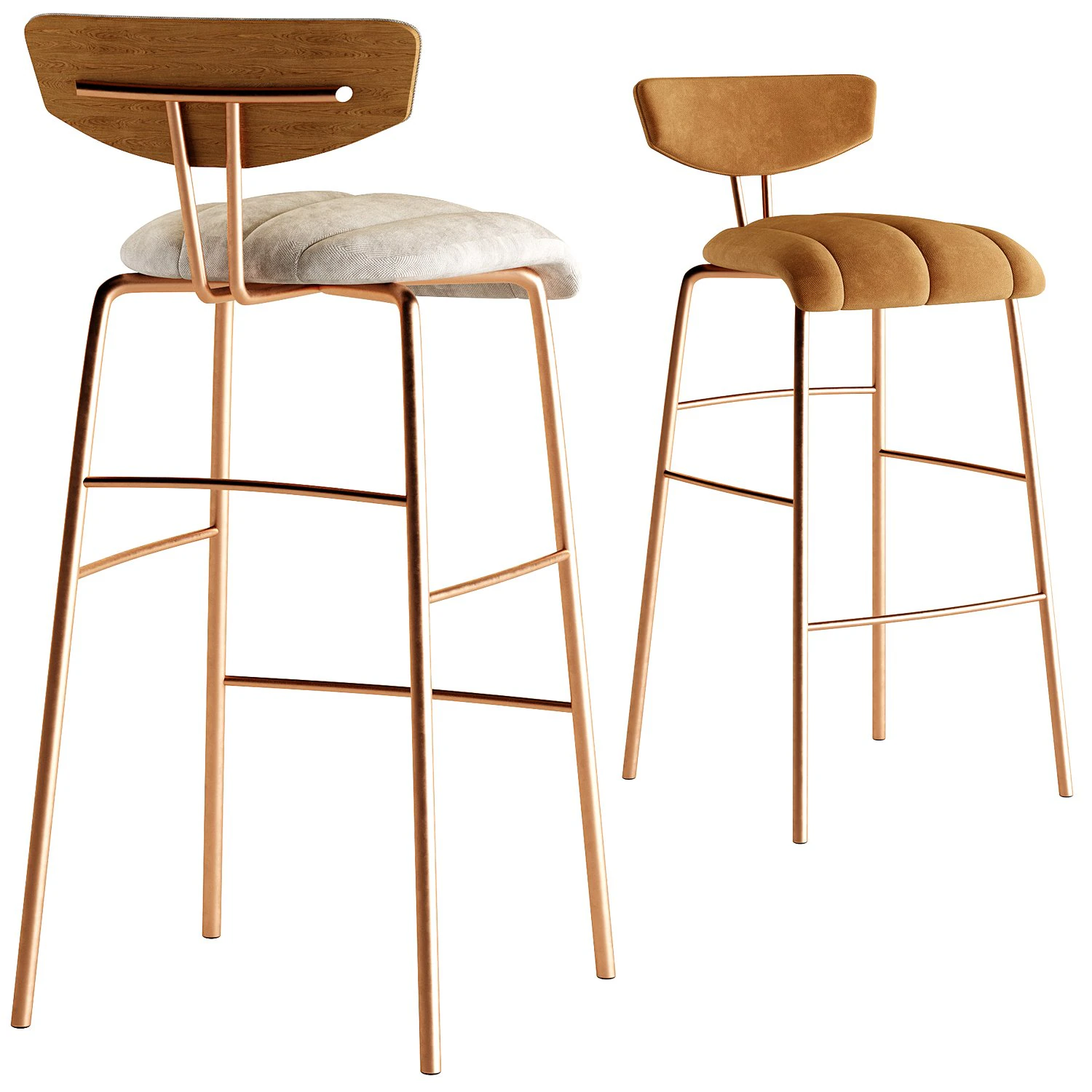 Amy Bar Stool 3D Model .c4d .max .obj .3ds .fbx .stl .blend 