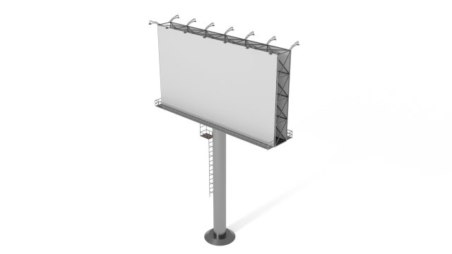 3D Billboard Low-poly 3D Model .c4d .max .obj .3ds .fbx .stl .blend 