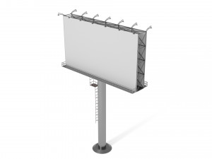 3D Billboard Low-poly Modelo 3D