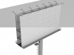 3D Billboard Low-poly 3D Model