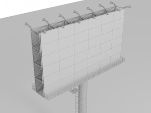 3D Billboard Low-poly 3D Model