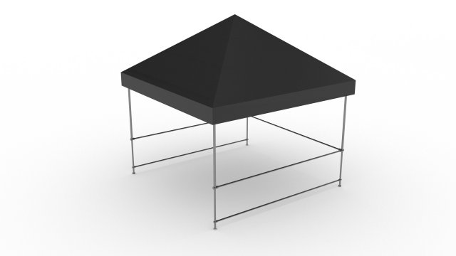 3D Event Tent 4x4 Low-poly 3D Model .c4d .max .obj .3ds .fbx .stl .blend 