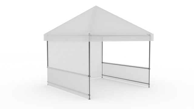 3D Event Tent 4x4 Low-poly Model 3D .c4d .max .obj .3ds .fbx .stl .blend 