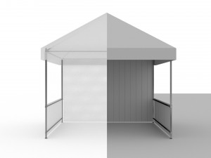 3D Event Tent 4x4 Low-poly Model 3D