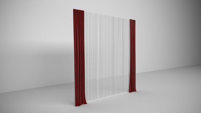 Curtain Model 3D Model .c4d .max .obj .3ds .fbx .stl .blend 