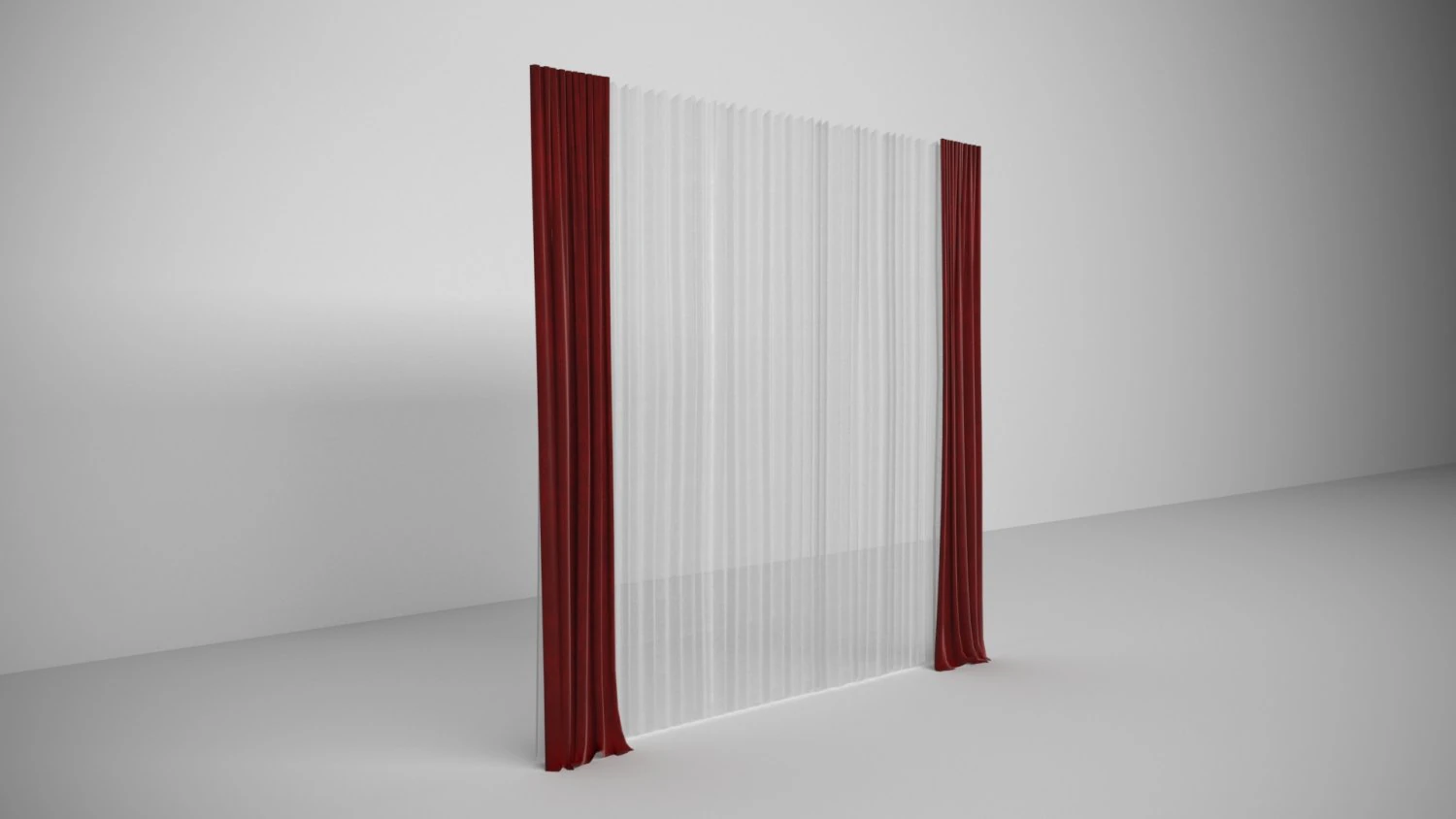 Curtain Model 3D Model .c4d .max .obj .3ds .fbx .stl .blend 