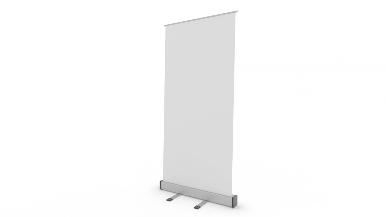 Banner Roll Up Stand 3D Model .c4d .max .obj .3ds .fbx .stl .blend 