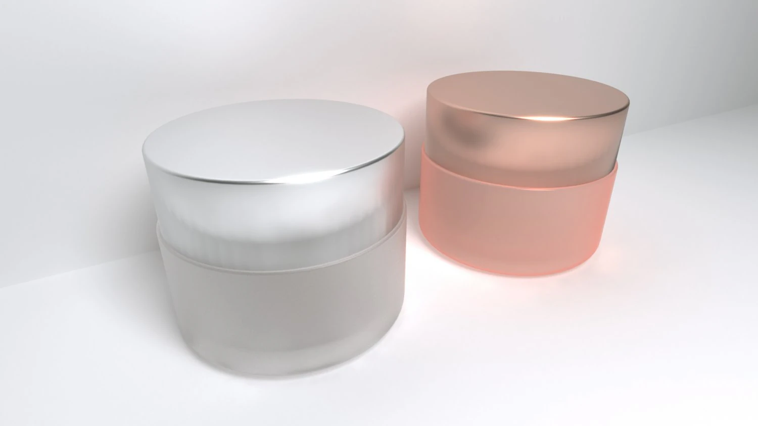 3D Cosmetics Glass Jar 3D Model .c4d .max .obj .3ds .fbx .stl .blend