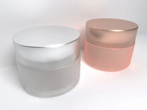 Barattolo di vetro per cosmetici 3D Modello 3D