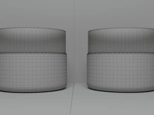 3D Cosmetics Glass Jar 3D Model