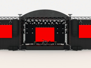 Concert Stage Event Full Setup 3D-Modell