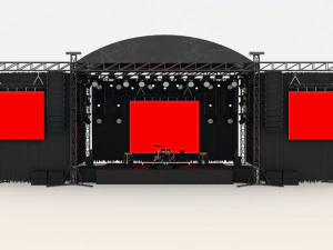 Concert Stage Event Full Setup 3D Model