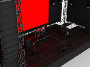 Concert Stage Event Full Setup 3D-Modell