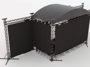 Concert Stage Event Full Setup 3D-Modell
