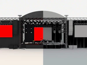 Concert Stage Event Full Setup 3D Model