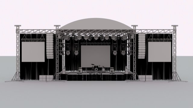 Concert Stage Event Full Setup Modèle 3D in Autre 3DExport