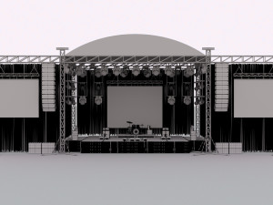 Concert Stage Event Full Setup 3D-Modell
