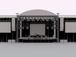 Concert Stage Event Full Setup 3D Model