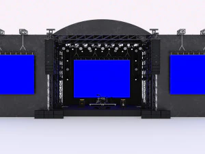3D Concert Stage Event Full Setup 3D Model