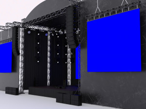 3D Concert Stage Event Full Setup 3D 모델