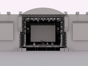 3D Concert Stage Event Full Setup 3D 모델