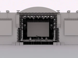 3D Concert Stage Event Full Setup 3D Model