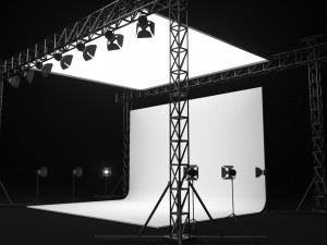 Studio Photography Lights 3D Model