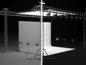 Studio Photography Lights 3D Model