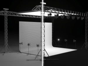 Studio Photography Lights 3D Model