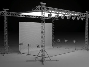 Studio Photography Lights 3D Model