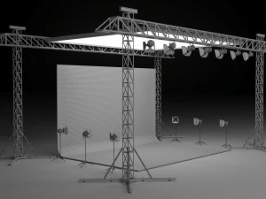 Studio Photography Lights 3D Model
