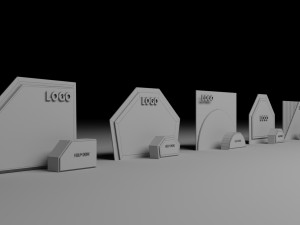 3D Help Desk Low Poly Model 3D