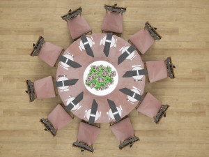 3D Wedding Dinner Table 3Dモデル