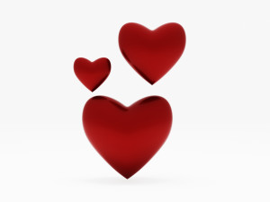 3D Love Heart Valentines Day 3D 模型