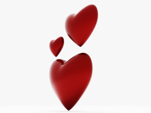 3D Love Heart Valentines Day 3D 모델