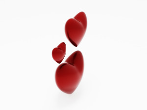 3D Love Heart Valentines Day 3D 모델