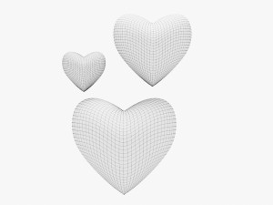 3D Love Heart Valentines Day 3D 모델