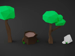 Cartone animato del pacchetto natura Modello 3D