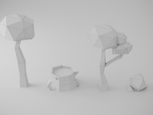 Nature Pack Cartoon 3D Model