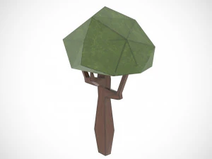 3D Tree Set Cartoon 3D Model