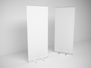 Banner Roll-Up Stand Modelo 3D