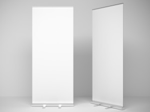 Banner Roll-Up Stand Modelo 3D