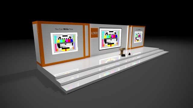 Event Stage Design Modelo 3D .c4d .max .obj .3ds .fbx .stl .blend 
